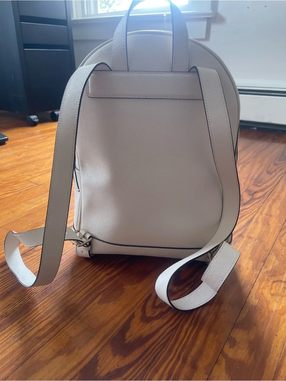 Coach Kenley Chalk White Pebbled Leather Mini Backpack
